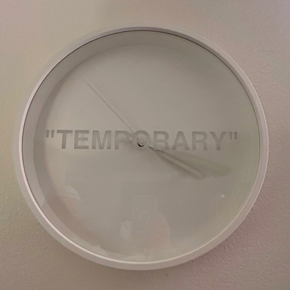 Off-White X IKEA Wall Clock MARKERAD “TEMPORARY”